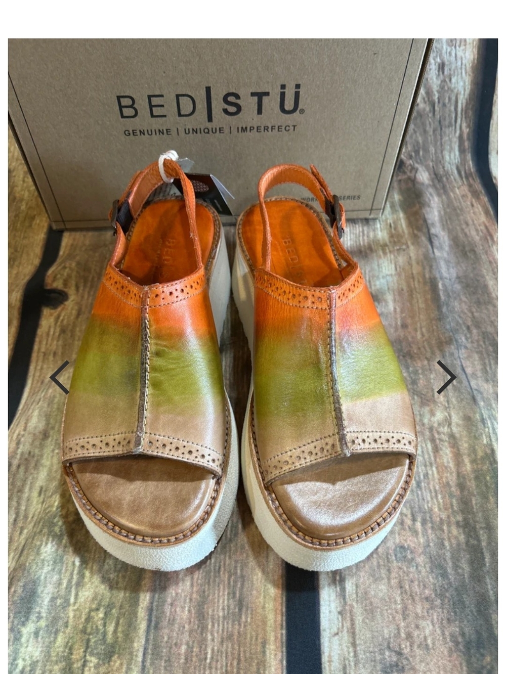 Womans Brand New Size 8.5 Bed|Stu LIBRARY MELON ID SANDALS. PLATFORM SANDAL 🤩 - Picture 16 of 16